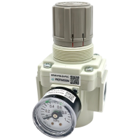 Регулятор давления воздуха для компрессора с манометром AR40-F06B-B-PVC